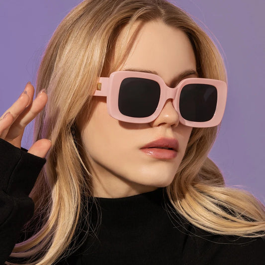 Women's 2pcs Square Rectangle Retro Sunglasses UV400