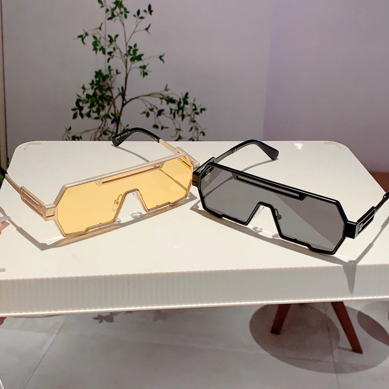 Unisex Oversize Rectangle Sunglasses