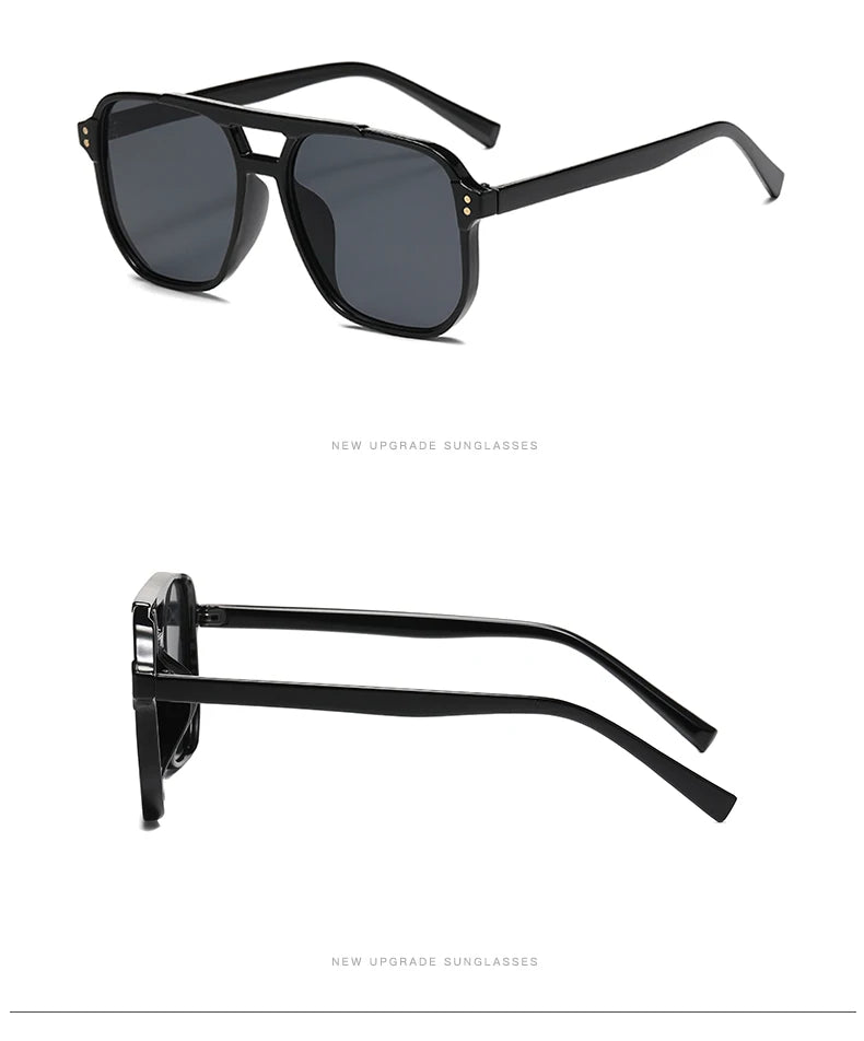 Classic Square Sunglasses - 5 Pack UV Protection Oversized Fashion Eyewear