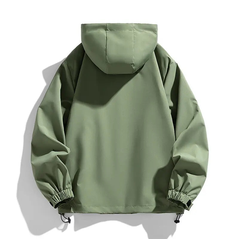 Men's Cargo Hooded Windproof Jacket - Outdoor Casual Loose Outerwear