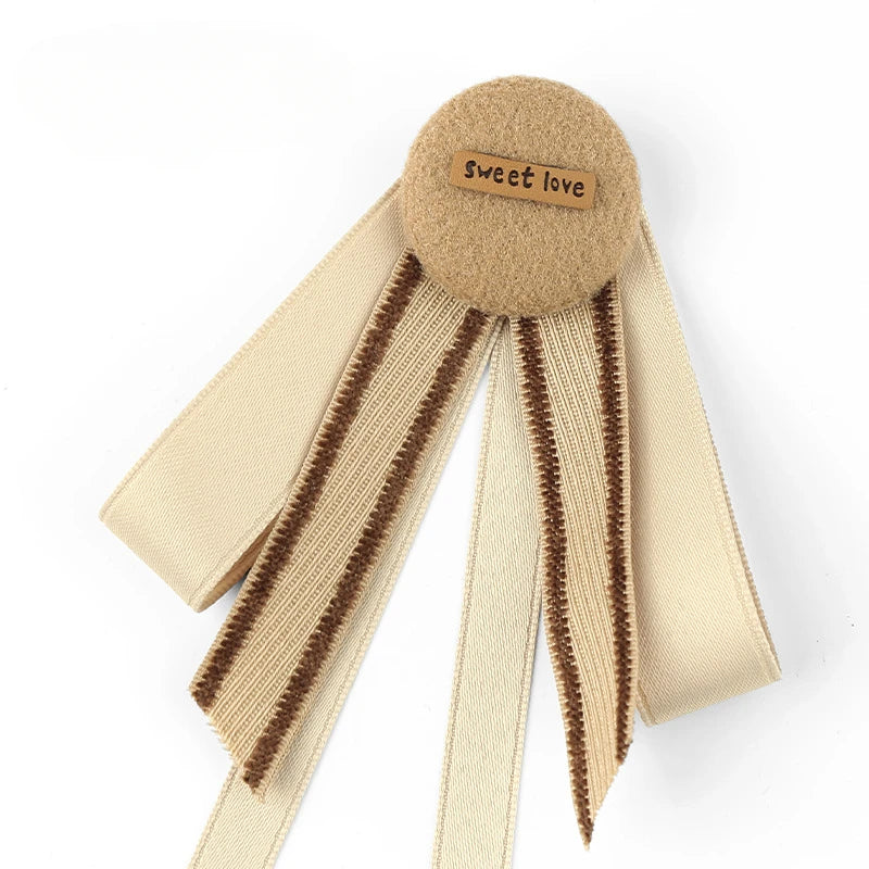 Retro Bow Brooch Pin - Sweet College Style Accessory