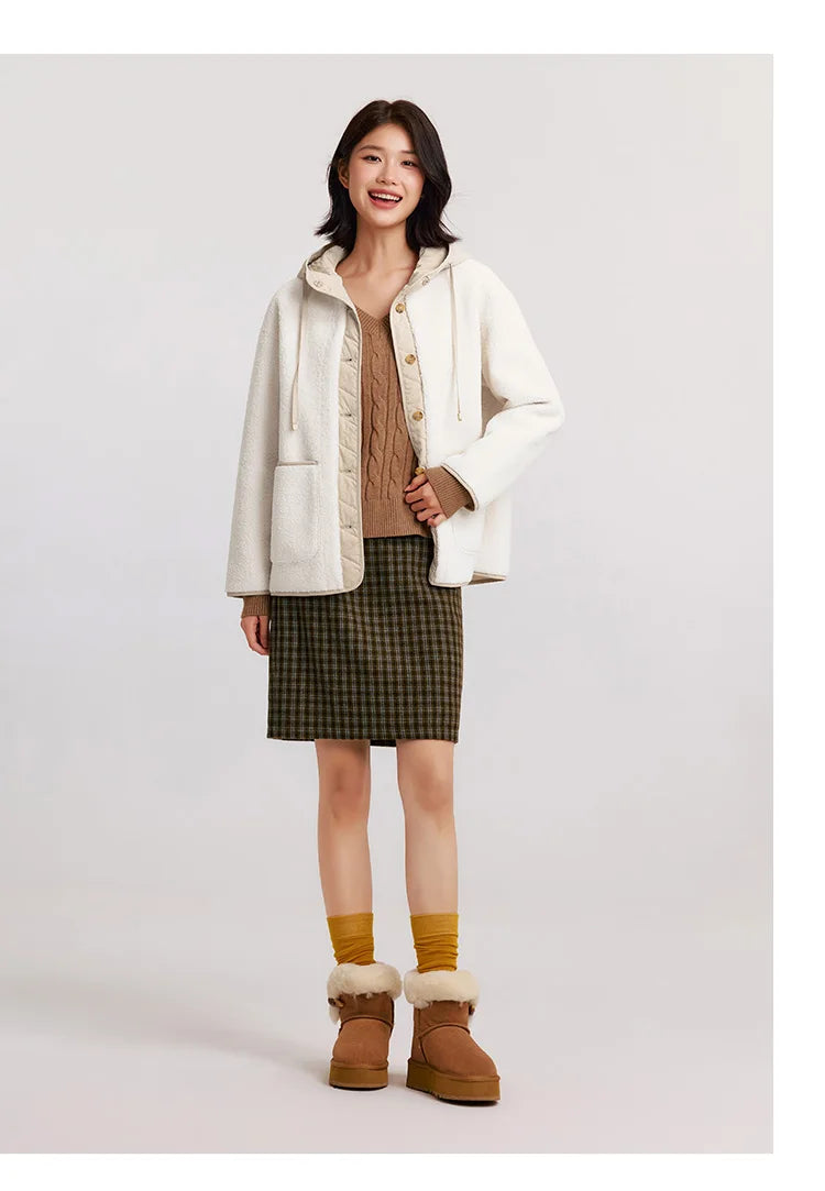 Women's Fleece-Like Cotton Winter Jacket - Thickened Warm Coat