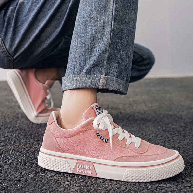 Canvas Skateboard Flat Shoes - Unisex Trainers Plus Size