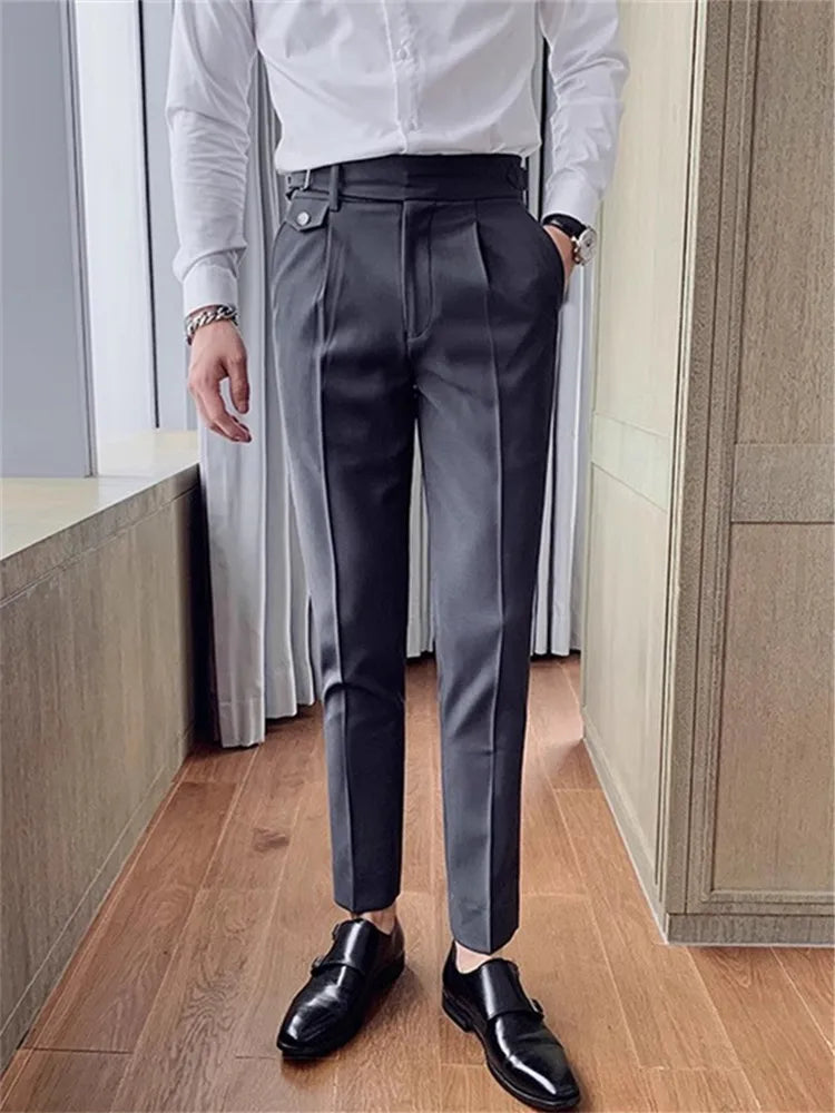 Men's Slim Fit Straight Trousers