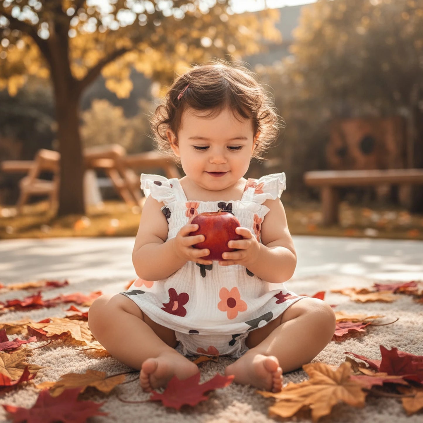 Baby Girls Floral Outfit Set - Sleeveless Top & Bloomers Shorts (0-24M)