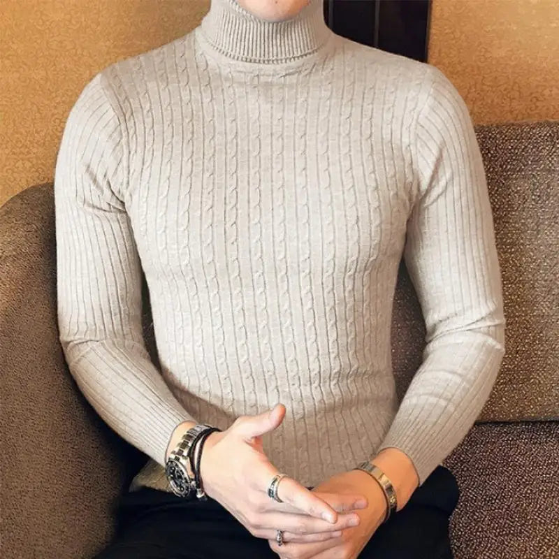 Men's Turtleneck Pullovers Sweater