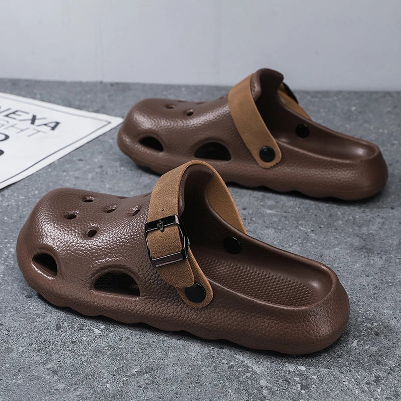 Men's Summer Adjustable Slides  Clogs Quick Dry Beach Sandals Comfortable Slippers