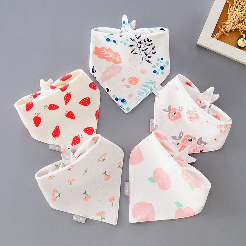 5Pcs/Set Cotton Baby Bibs