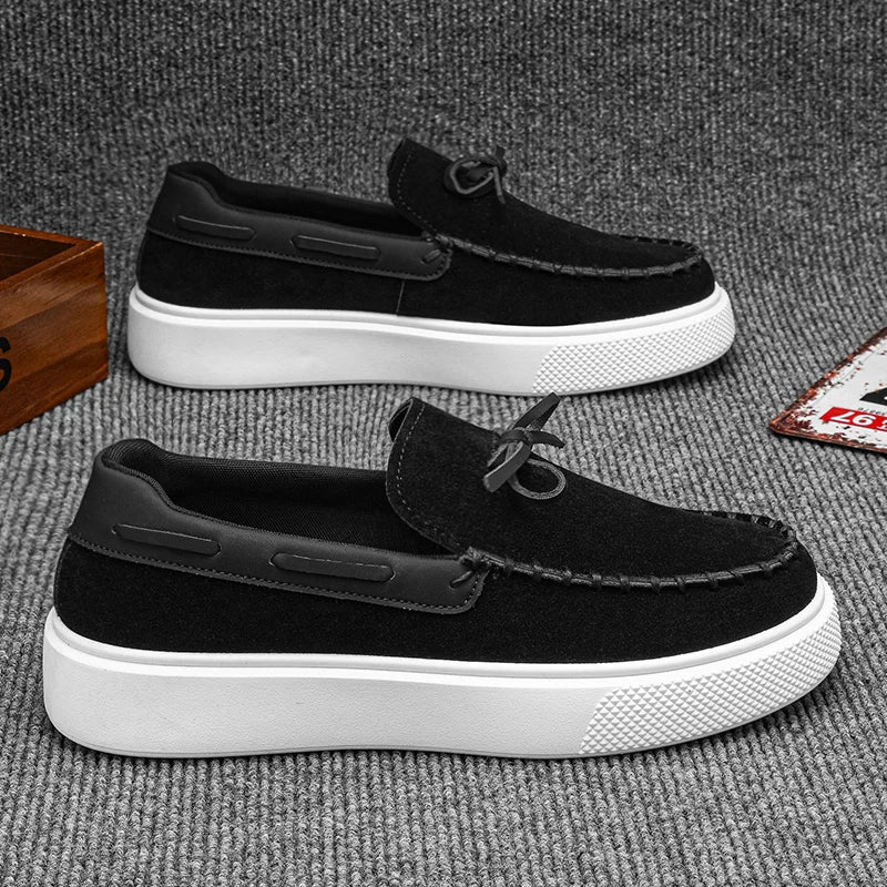 Men's Casual British Style Slip-on Suede Leather Loafers