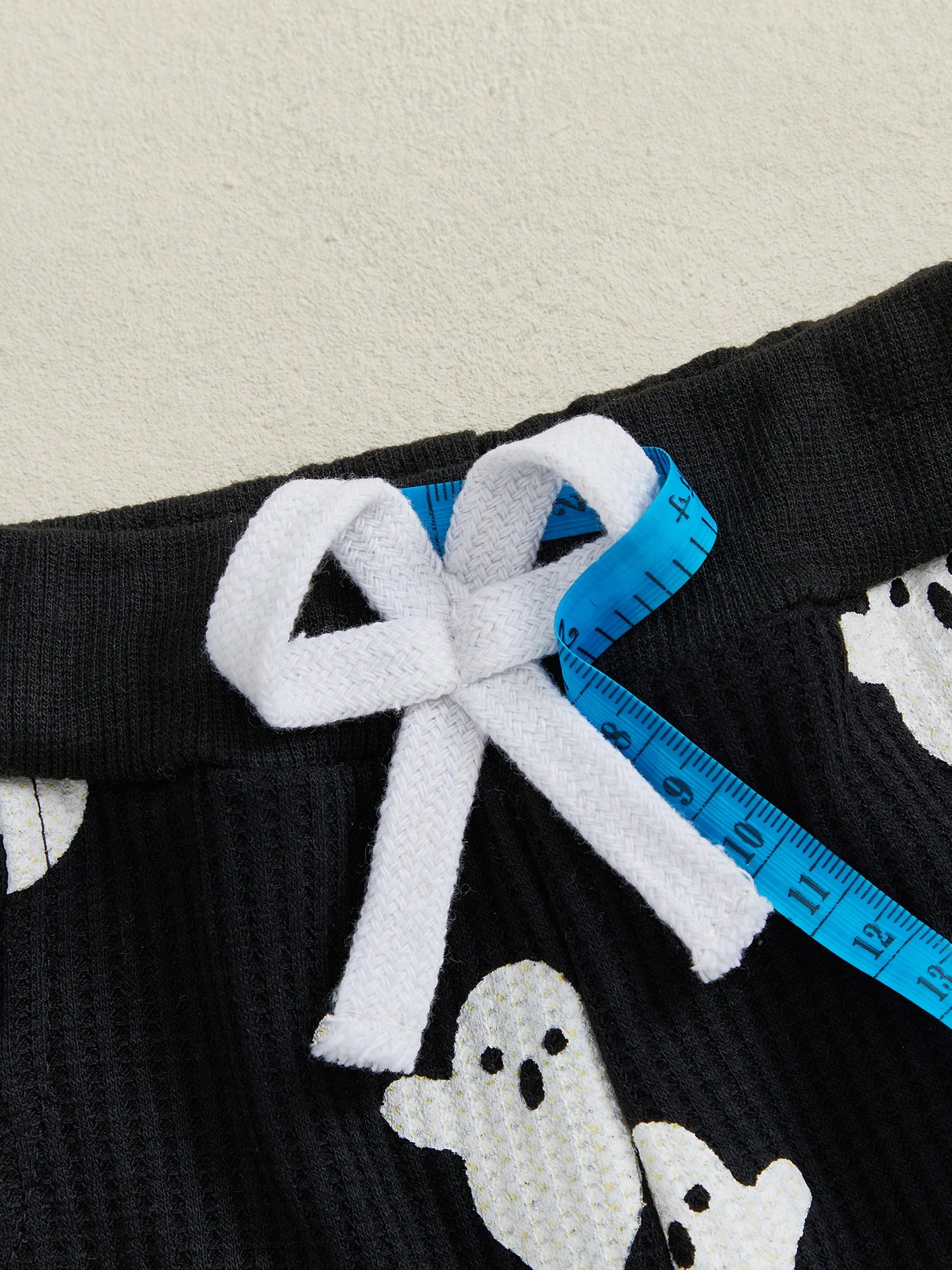 Toddler Boy's Halloween Outfit Set - Ghost Print Sweatshirt & Elastic Pants