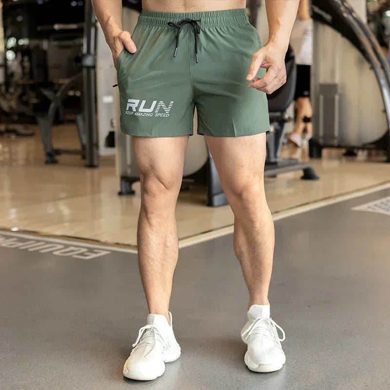 Men's Summer Gyms Workout Bottoms Fitness Sports Quick Dry Beach Jogging Running Sportswear  Shorts
