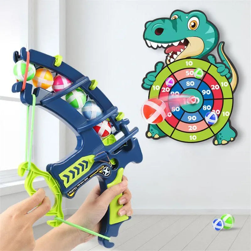 Children's Throw Sport Slingshot Target Sticky Ball Dartboard Game