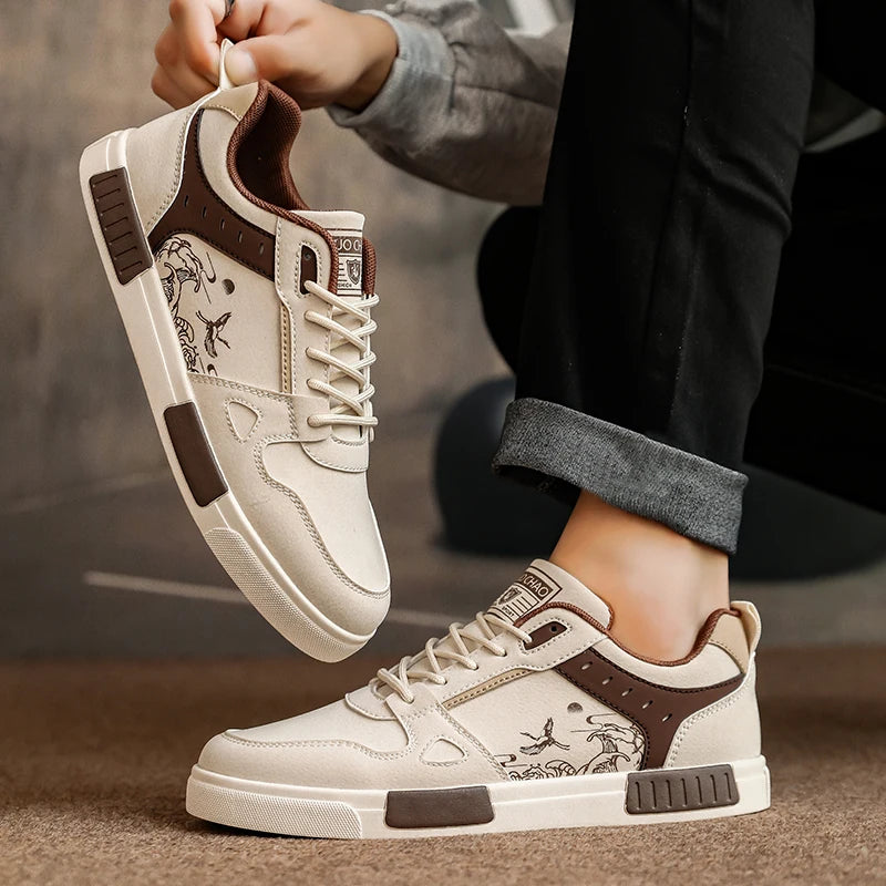 Men's Casual Versatile Skateboard Sports Shoes Lace Up  Sneakers