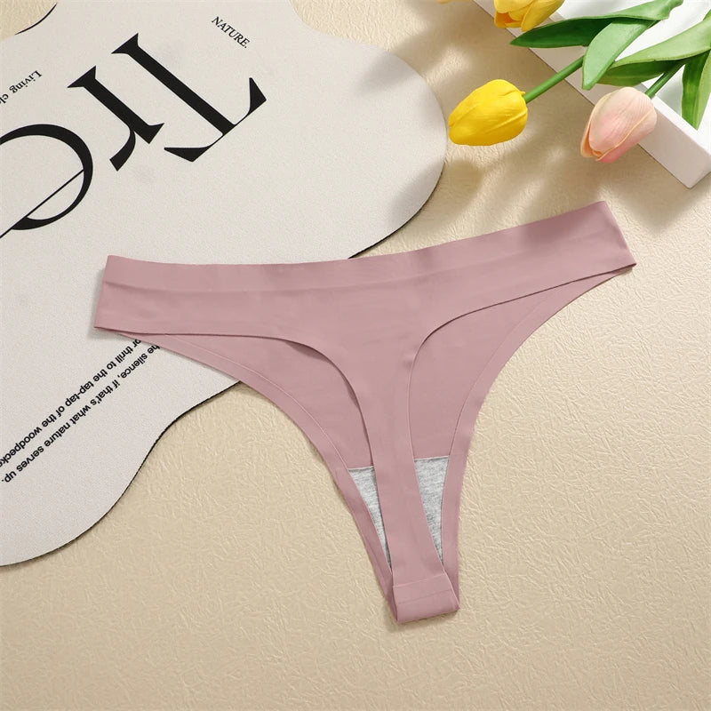 Women's Seamless Satin Thong 3-Pack