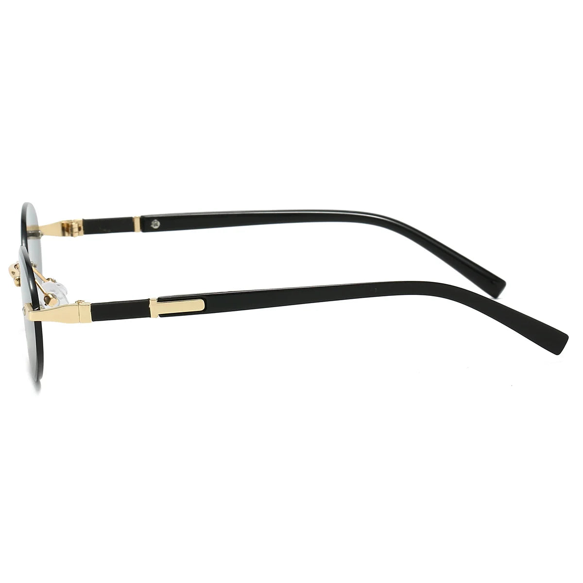 Unisex  Retro Metal Gradient Oval Sunglasses