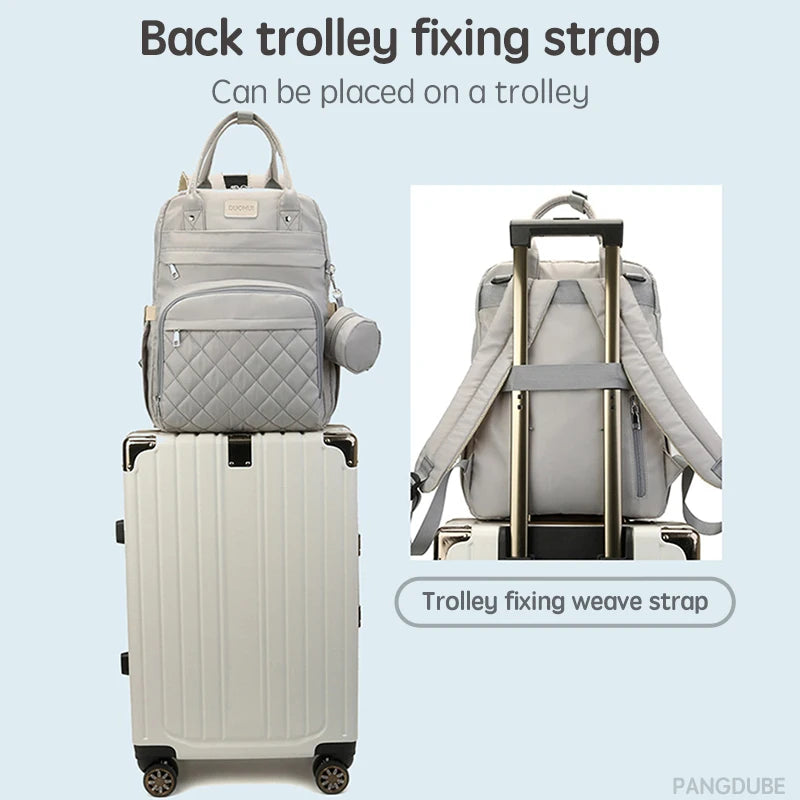 Parent Backpack with Changing Mat & Stroller Hooks - Complete Baby Bag Set