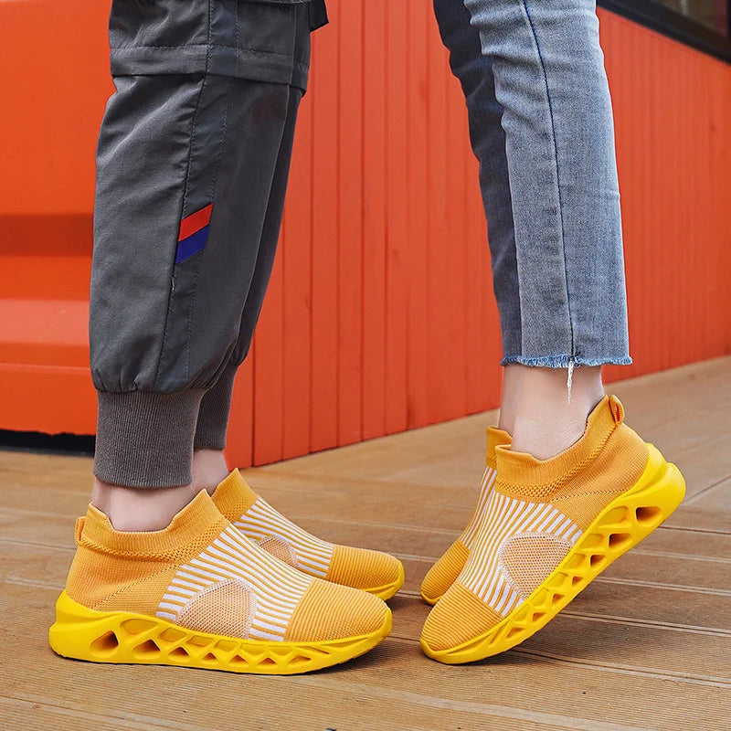 Men's Slip-On Platform Sneakers - Casual Running Sports Trainers