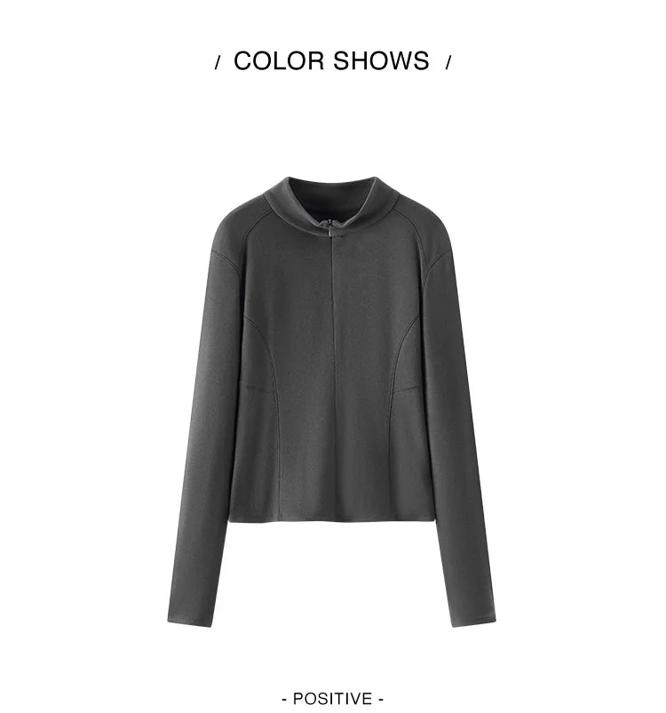 Women's Sporty Colorblock Long Sleeve Thermal Base Shirt - Slim Fit Fleece Winter Top