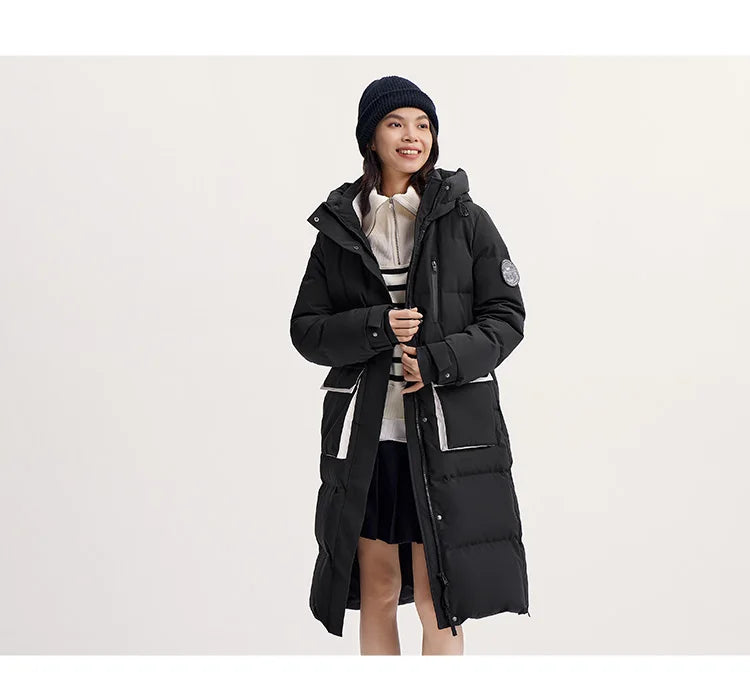 Long Down Jacket - Winter Windproof Warm Loose Casual Coat