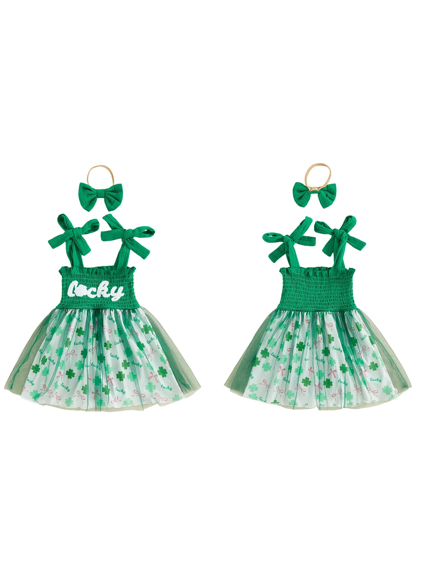 Baby Girls' Letter Embroidery Romper Dress & Headband Set