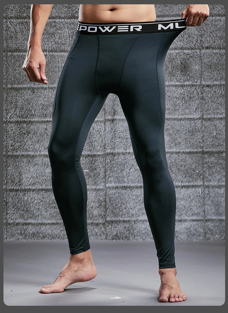 Men's Compression Sweatpants Tights Sport Pants for Gym Fitness Running Joggings Workout Trousers Dry Fit Leggings