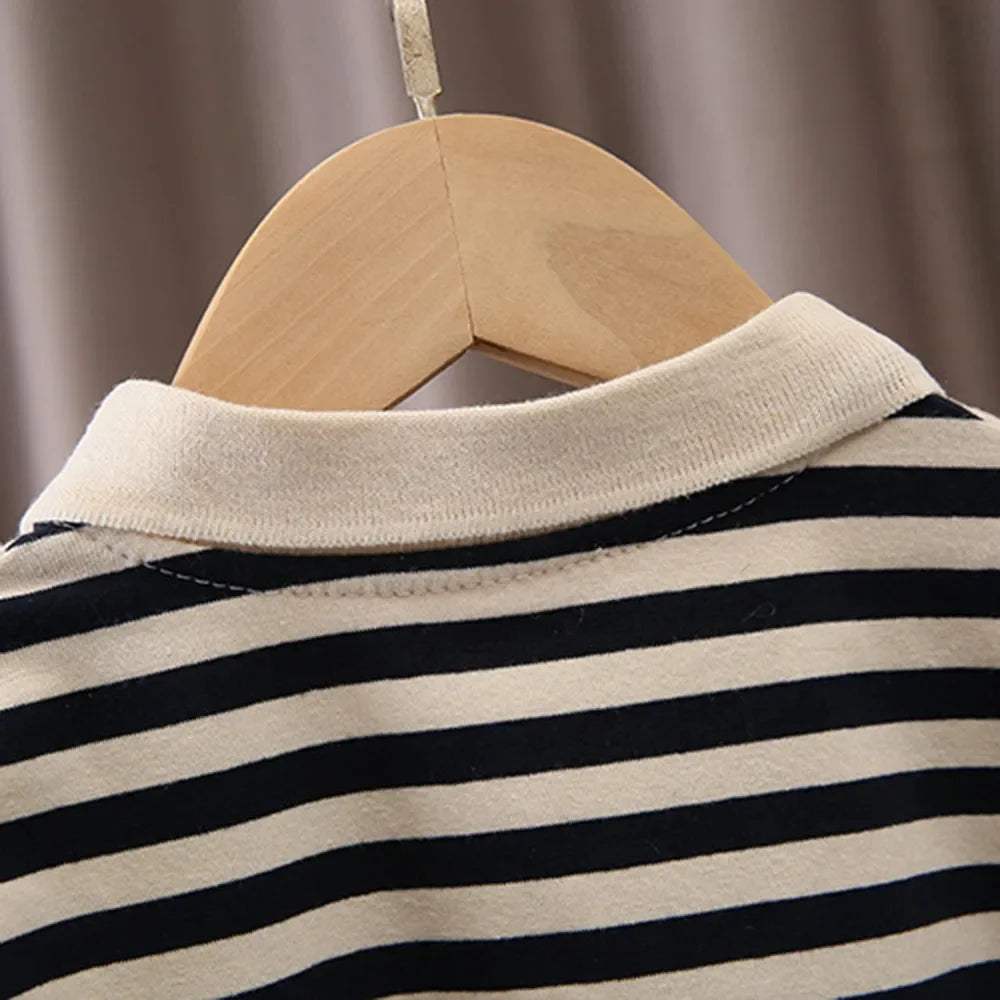 Boy's Stripes Polo T-shirt and Pants 2 Pieces Set 1-5Yr Old