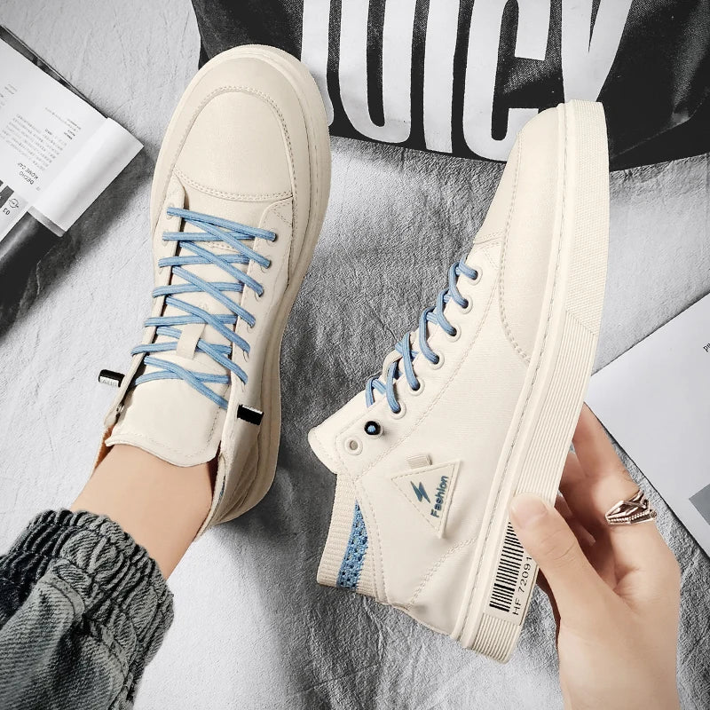 Simple Design Casual Sneakers - Men's Flat Skateboard & Running Trainers