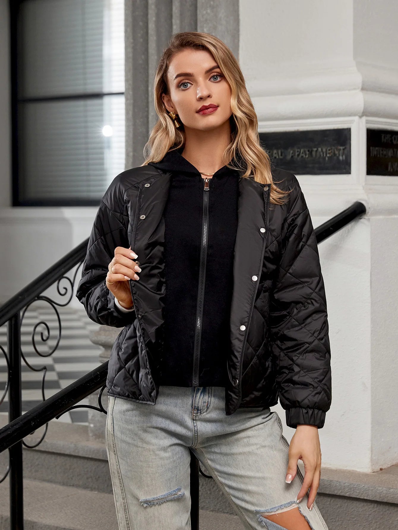 Quilted Two-Piece Style Hooded Parka