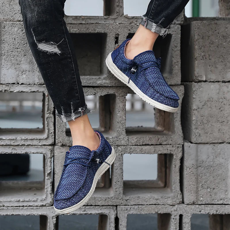 Men's Slip-On Casual Sneakers - Breathable Skateboard Loafers