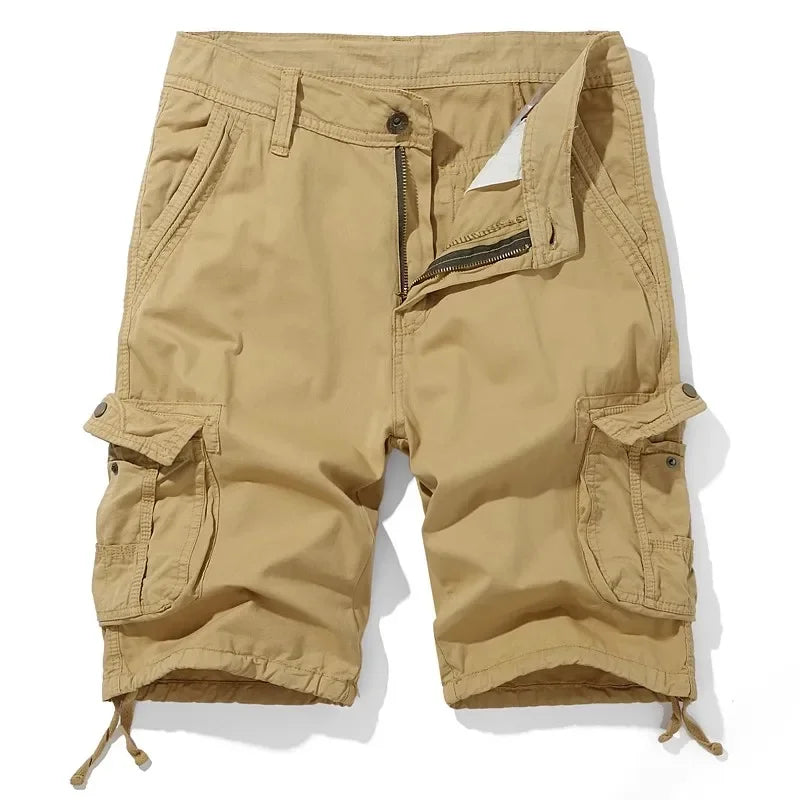 Men's Summer Cotton Cargo Multi Pocket Casual Shorts
