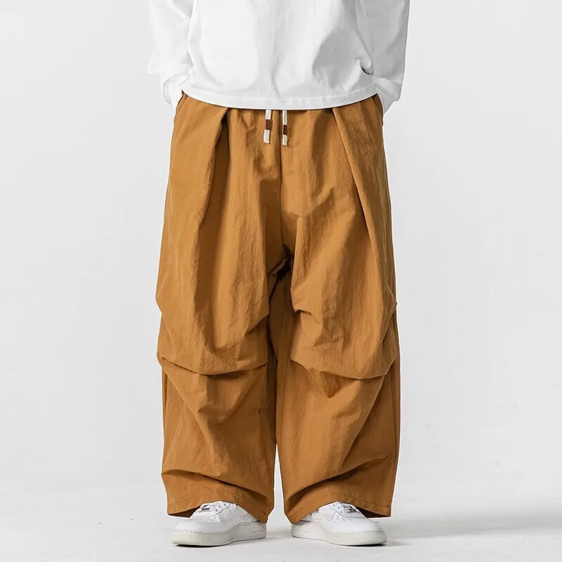 Men's Spring Summer Loose Harem Wide Leg Trousers
