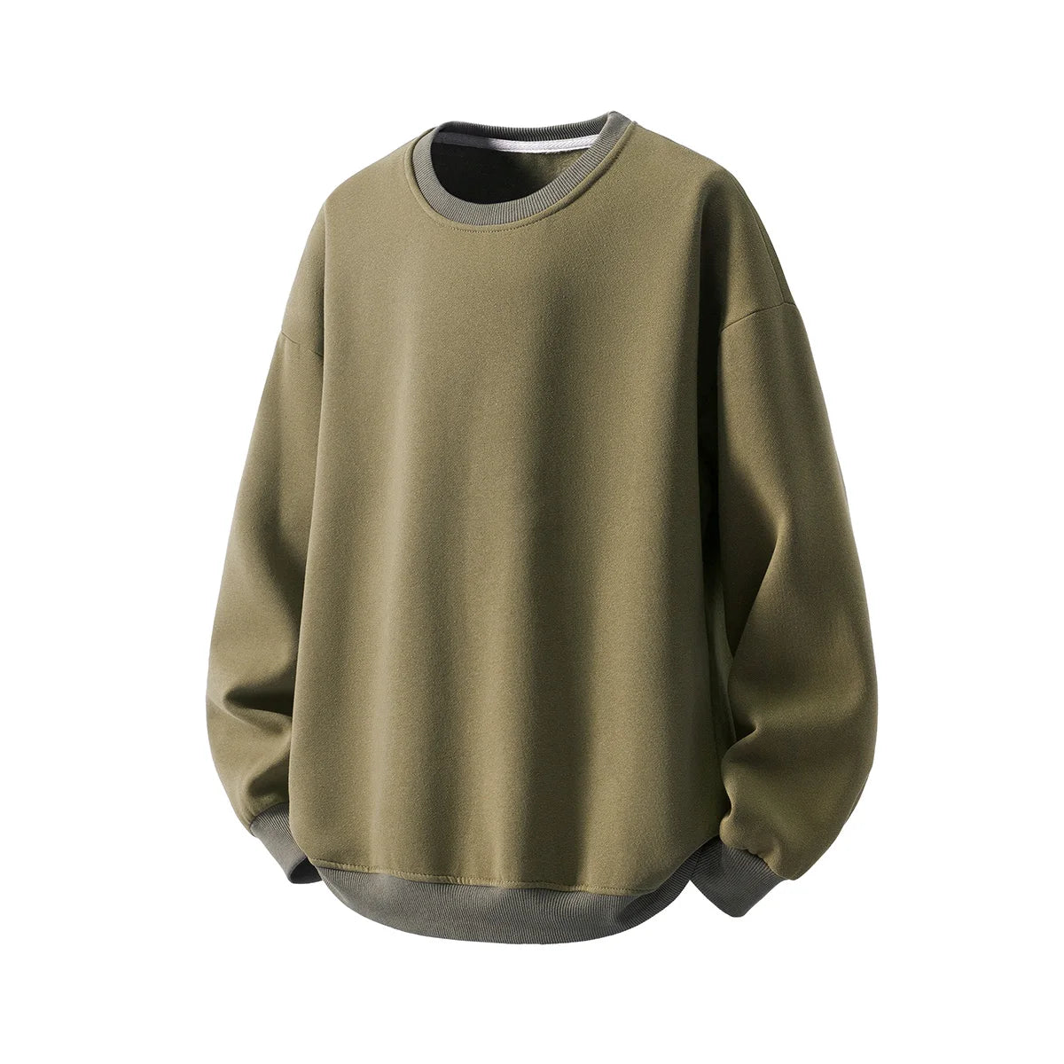 Men's Cotton O-Neck Sweatshirt - Long Sleeve Breathable Streetwear Top