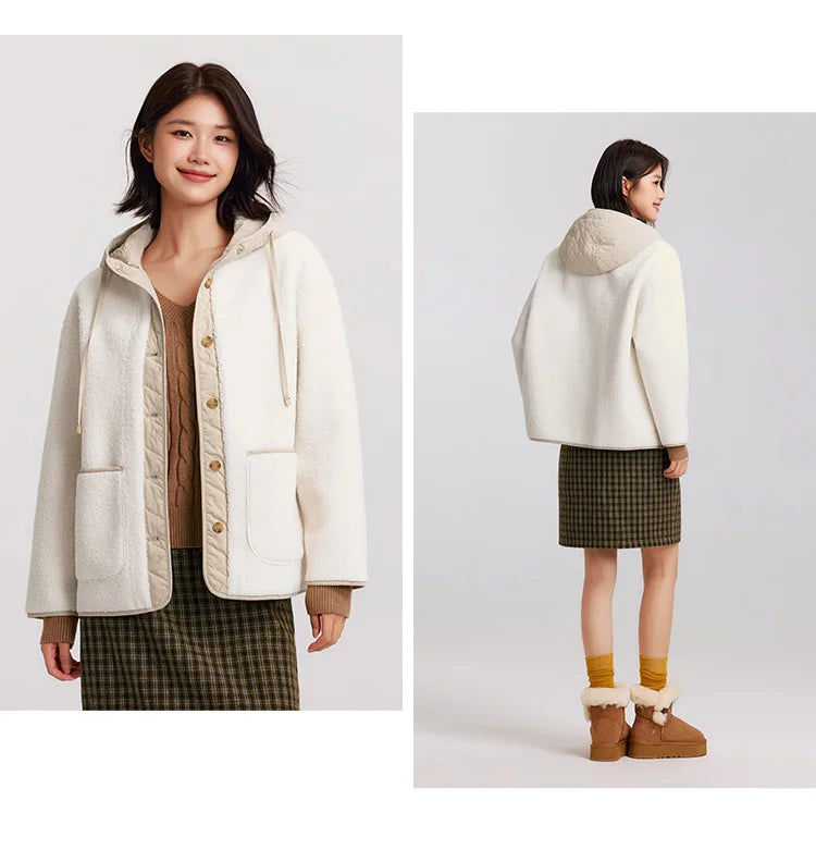 Women's Fleece-Like Cotton Winter Jacket - Thickened Warm Coat