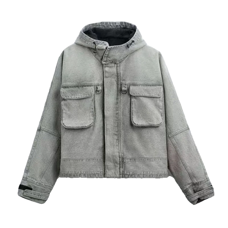 Men's Spring and Autumn Washed Retro Denim Jacket