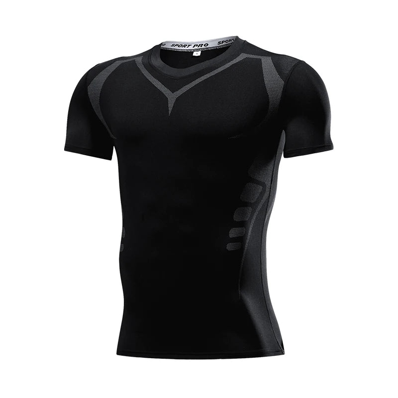 Men's Running Compression Quick Dry  Fitness Tight Sportswear Gym Sport Short Sleeve Shirt