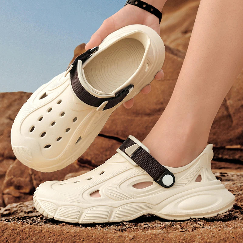 Men's Summer Sandals Platform Outdoor Quick Dry Beach Wading Clogs Water Non-Slip Shoes