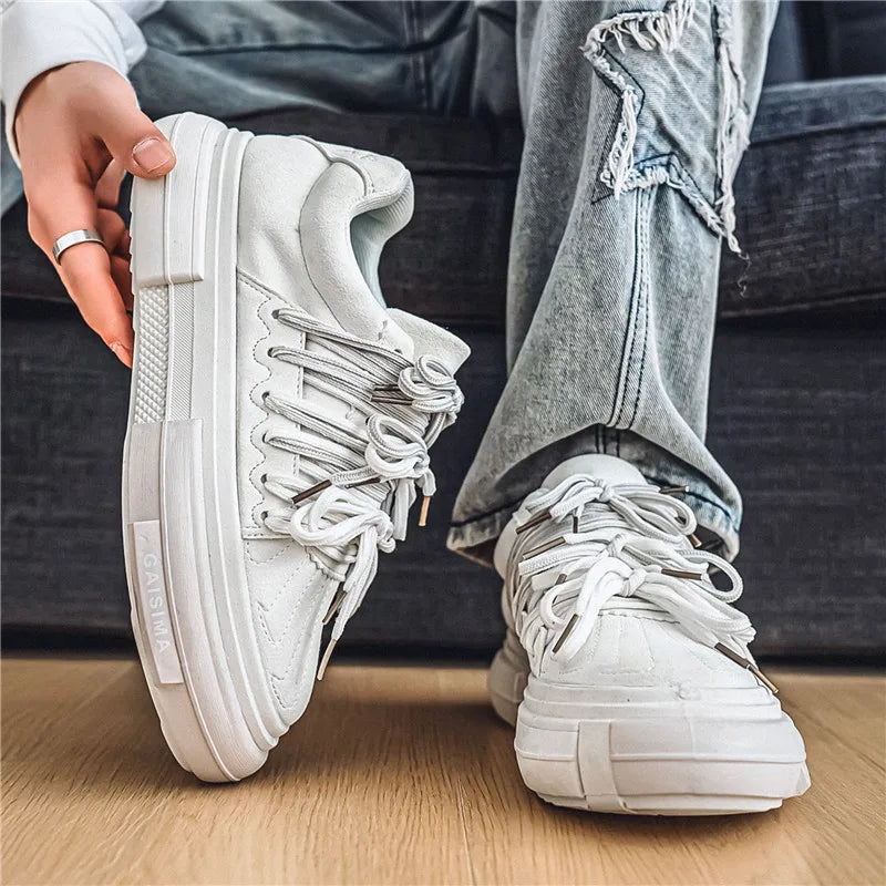 Men's Casual strap Design  Skateboard Trainers Sneakers