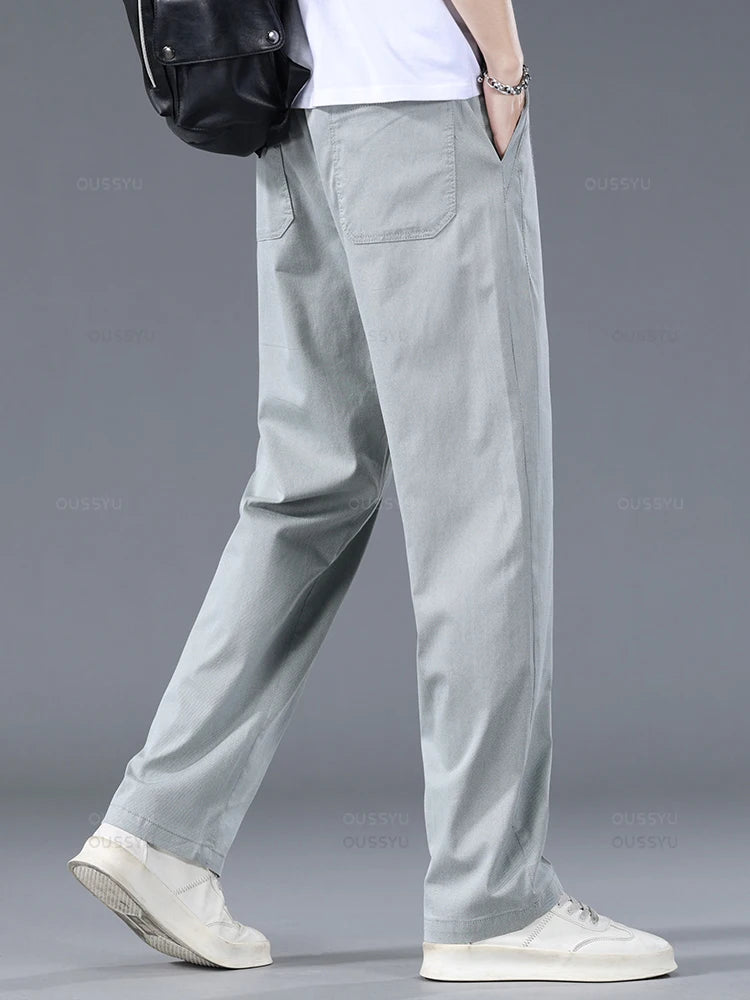Men's Lyocell Wide Leg Casual Trousers | Lightweight Summer Pants M–5XL