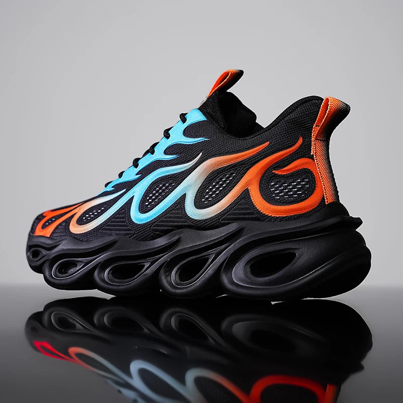 Men's Casual Sneakers Breathable Sports Light Running Tennis Sneaker Lace Up Platform Trainers Shoes