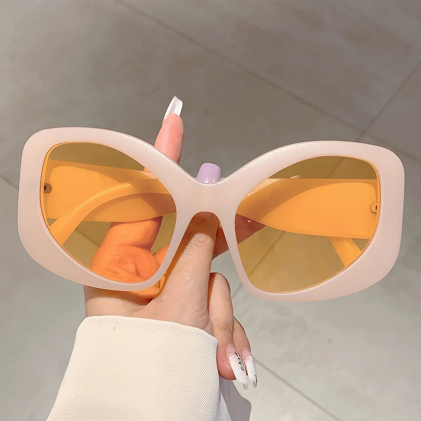 Women's Oversized Irregular Rim Sunglasses