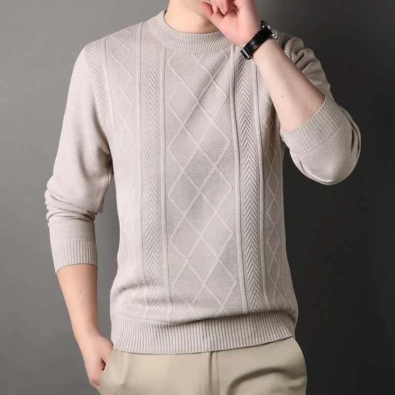 Men's Fleece Knit Pullover Sweater
