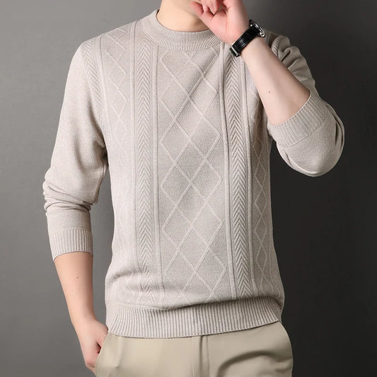 Men's Fleece Knit Pullover Sweater