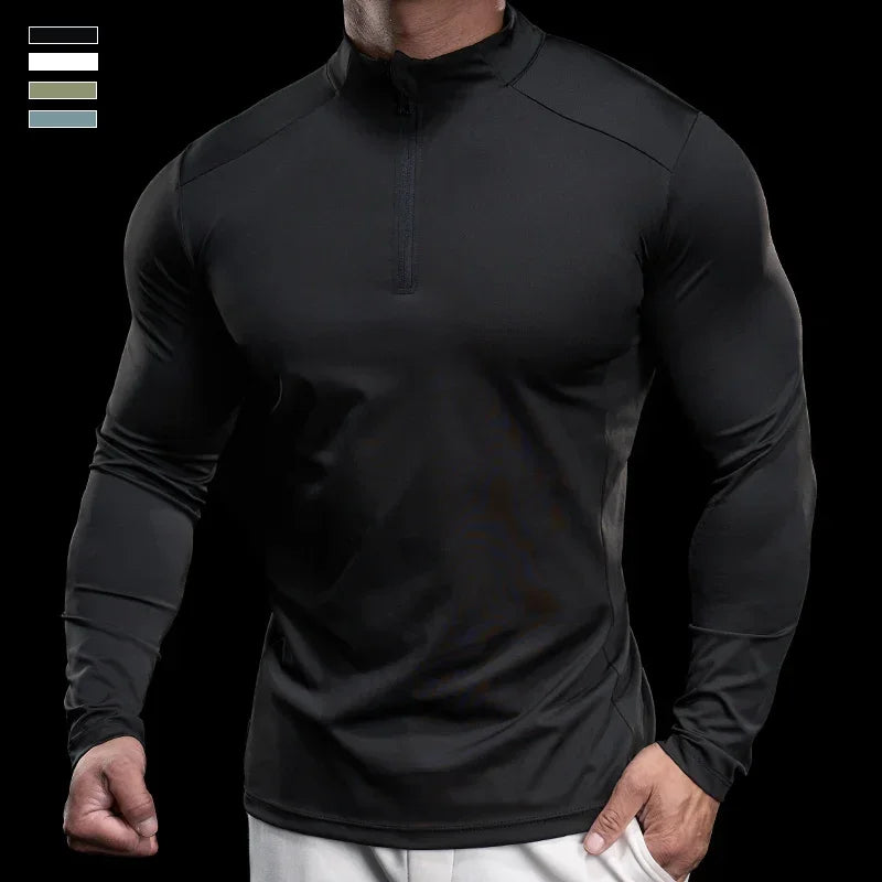Men's Compression Long Sleeve Workout Gym Running Quick Dry Comfort Sports Bodybuilding Training T-Shirt