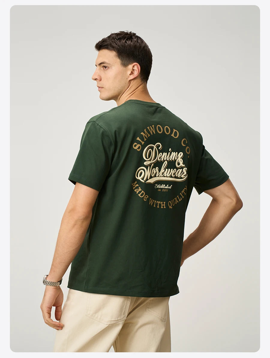 Men's Oversized Cool-Touch T-Shirt with Letter Print