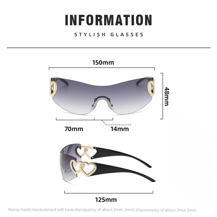 Frameless Sports Sunglasses UV400 for Women