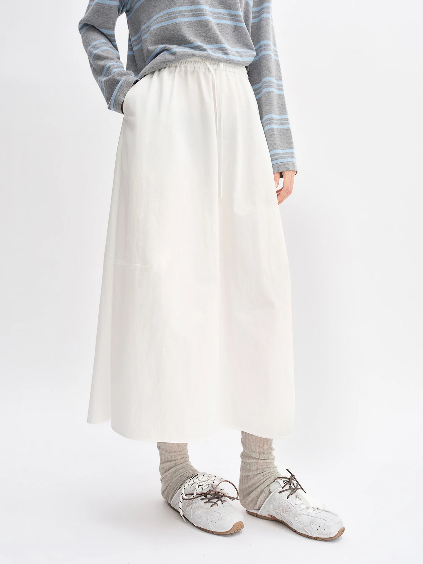 Women's Autumn Long Sleeve Shirt & A-Line Skirt Set