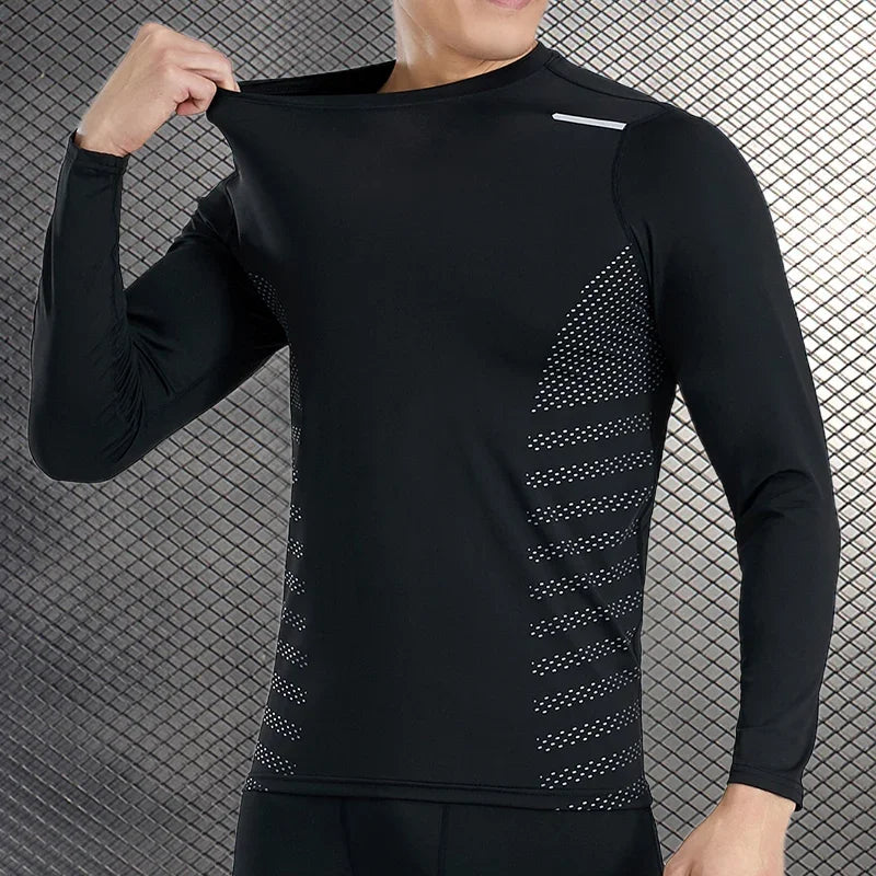 Men's Compression Running T-Shirt | Dry Fit Gym Rashguard Top