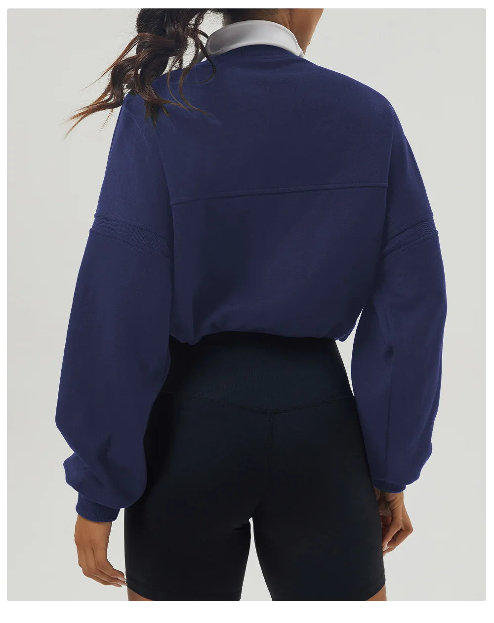 Women's Long Sleeve Loose Half Zipper Gym Breathable Running Top Fitness Workout Jacket