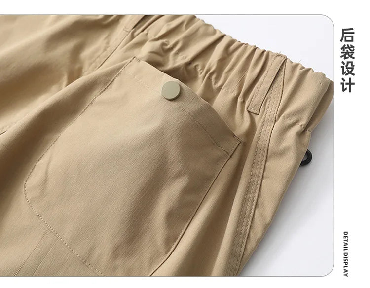 Men's Casual Trousers Slim Fit Ankle-Length Elastic Stretch Pants