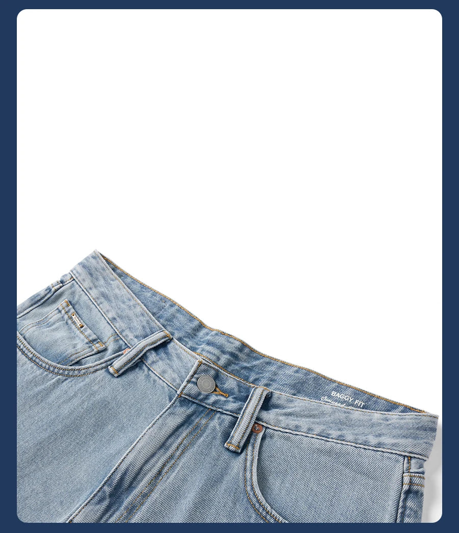 Men's Oversized Baggy Jeans - Soft Comfortable Denim